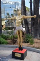 BREAKING: LA Street Artist Plastic Jesus Creates Oscar Controversy By Placing Kanye West-Inspired False Idol Statue On Hollywood Blvd